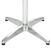 Vidaxl Patio Table Silver 31.5X27.6 Aluminum