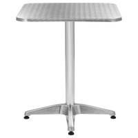 Vidaxl Patio Table Silver 23.6X23.6X27.6 Aluminum