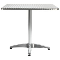 Vidaxl Patio Table Silver 31.5X31.5X27.6 Aluminum