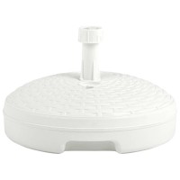 vidaXL Umbrella Base Sand/Water Filled 5.3 gal White Plastic Rattan