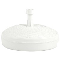 vidaXL Umbrella Base Sand/Water Filled 5.3 gal White Plastic Rattan