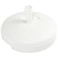 vidaXL Umbrella Base Sand/Water Filled 5.3 gal White Plastic Rattan