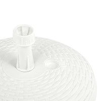 vidaXL Umbrella Base Sand/Water Filled 5.3 gal White Plastic Rattan