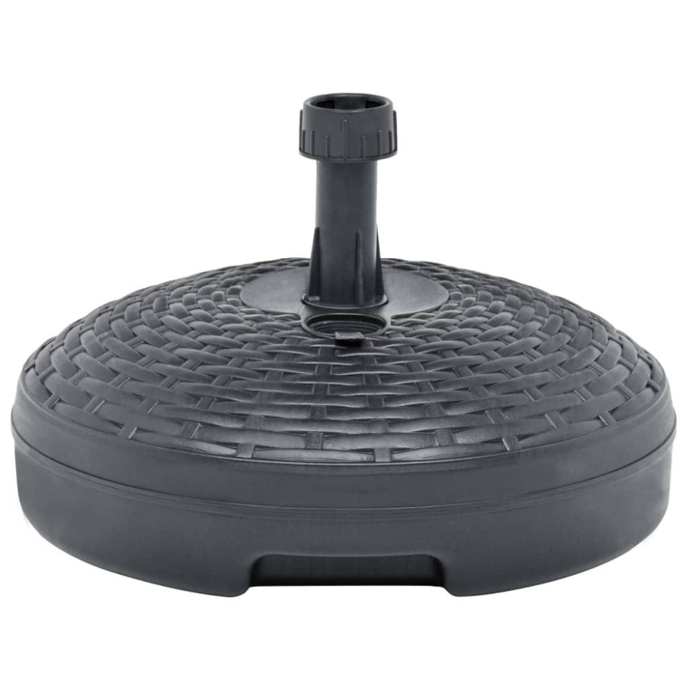 vidaXL Umbrella Base Sand/Water Filled 5.3 gal Anthracite Plastic Rattan