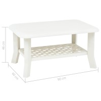 vidaXL Coffee Table White 35.4