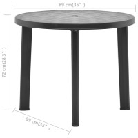 vidaXL Patio Table Anthracite 35