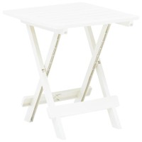 vidaXL Folding Patio Table White 17.7