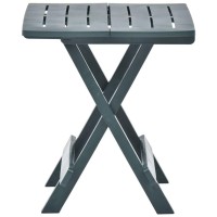 Vidaxl Folding Patio Table Green 17.7X16.9X19.7 Plastic