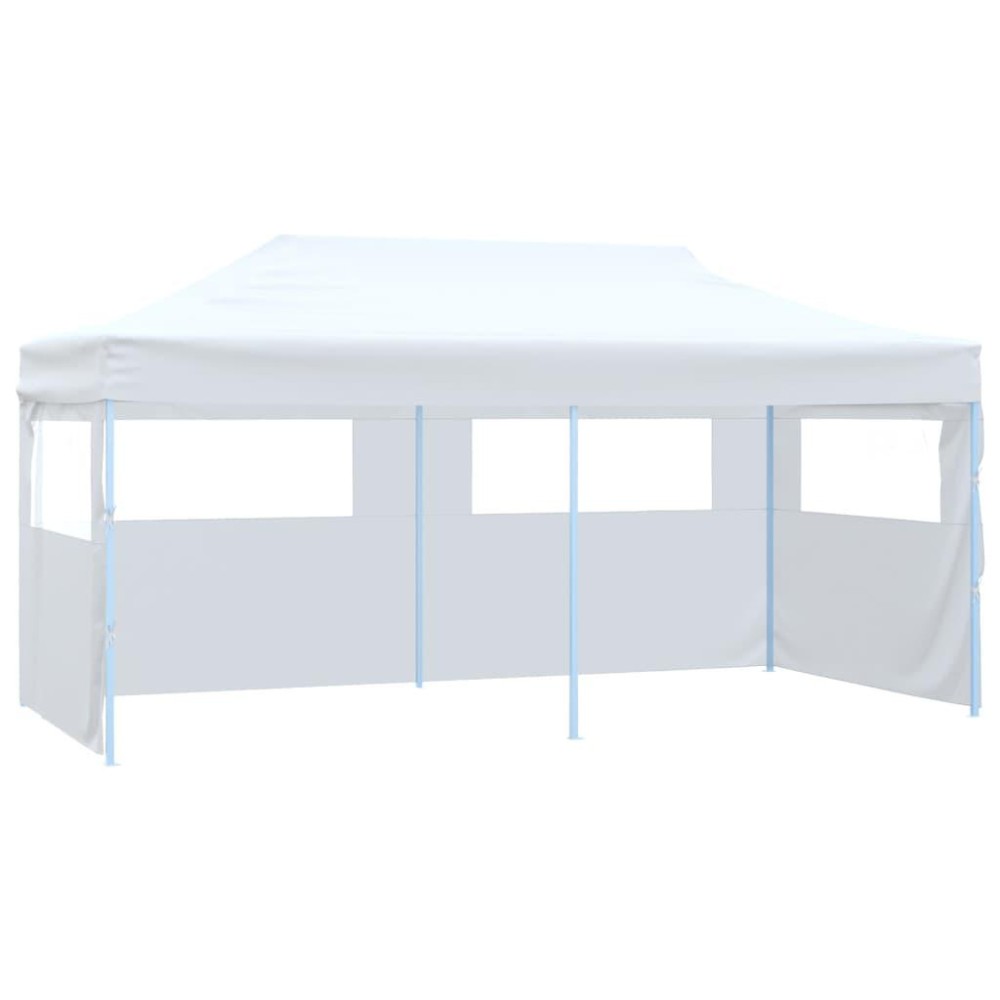 vidaXL Professional Folding Party Tent with 4 Sidewalls 9.8'x19.7' Steel White