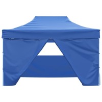 vidaXL Professional Folding Party Tent with 4 Sidewalls 9.8'x13.1' Steel Blue