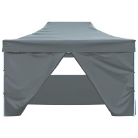 vidaXL Professional Folding Party Tent with 4 Sidewalls 9.8'x13.1' Steel Anthracite