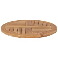 vidaXL Table Top Solid Teak Wood Round 1