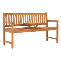 vidaXL 3-Seater Patio Bench with Table 59.1