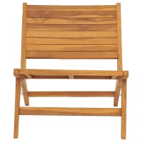 vidaXL Patio Chair with Footrest Solid Teak Wood