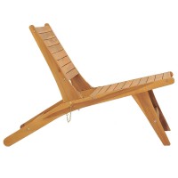 vidaXL Patio Chair with Footrest Solid Teak Wood