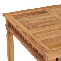 Vidaxl Patio Dining Table 31.5X31.5X31.5 Solid Teak Wood