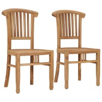 Vidaxl Patio Chairs 2 Pcs Solid Teak Wood