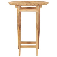 Vidaxl Folding Patio Table 23.6 Solid Teak Wood