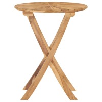 Vidaxl Folding Patio Table 23.6 Solid Teak Wood
