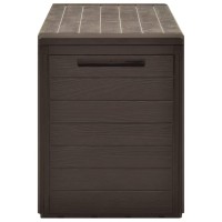 vidaXL Patio Storage Box Brown 45.7