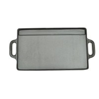 vidaXL Grill Platter Cast Iron Reversible 19.7