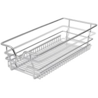 vidaXL Pull-Out Wire Baskets 2 pcs Silver 11.8