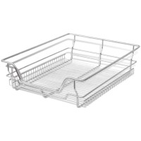 vidaXL Pull-Out Wire Baskets 2 pcs Silver 19.7