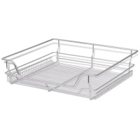 vidaXL Pull-Out Wire Baskets 2 pcs Silver 23.6