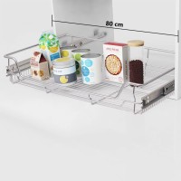 vidaXL Pull-Out Wire Baskets 2 pcs Silver 31.5