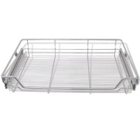 vidaXL Pull-Out Wire Baskets 2 pcs Silver 31.5