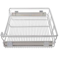 vidaXL Pull-Out Wire Baskets 2 pcs Silver 31.5