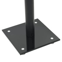 Vidaxl 2X Speaker Stands Tempered Glass 1 Pillar Design Speaker Holders Speaker Platform Stand Table Bookshelf Monitor Speaker Sound Support Black