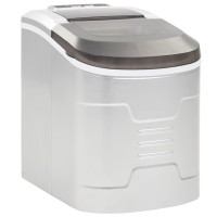 vidaXL Ice Cube Maker Silver 0.6gal 33.1 lbs / 24 h