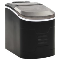 vidaXL Ice Cube Maker Black 0.6 gal 33.1 lb / 24 h