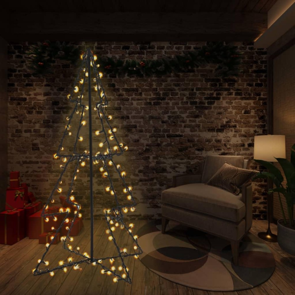 Vidaxl Christmas Cone Tree 240 Leds Indoor And Outdoor 45.3X59.1