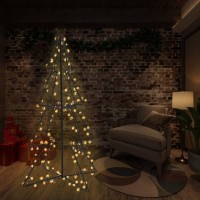 Vidaxl Christmas Cone Tree 240 Leds Indoor And Outdoor 45.3X59.1