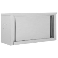 vidaXL Kitchen Wall Cabinet with Sliding Doors 35.4