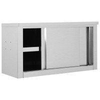 vidaXL Kitchen Wall Cabinet with Sliding Doors 35.4