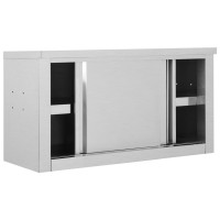 vidaXL Kitchen Wall Cabinet with Sliding Doors 35.4