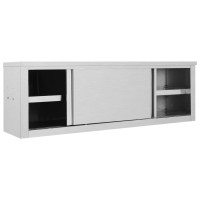 vidaXL Kitchen Wall Cabinet with Sliding Doors 59.1