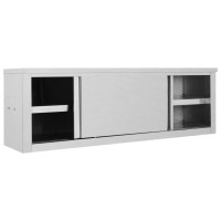 vidaXL Kitchen Wall Cabinet with Sliding Doors 59.1