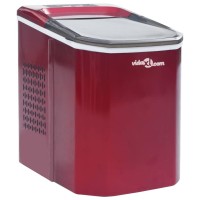 vidaXL Ice Cube Maker Red 0.37 Gallon 33.1 lbs / 24 h