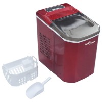 vidaXL Ice Cube Maker Red 0.37 Gallon 33.1 lbs / 24 h