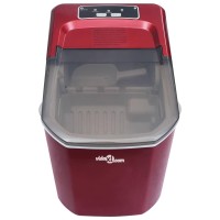 vidaXL Ice Cube Maker Red 0.37 Gallon 33.1 lbs / 24 h