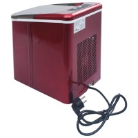 vidaXL Ice Cube Maker Red 0.37 Gallon 33.1 lbs / 24 h