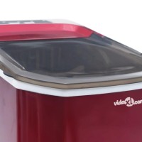 vidaXL Ice Cube Maker Red 0.37 Gallon 33.1 lbs / 24 h