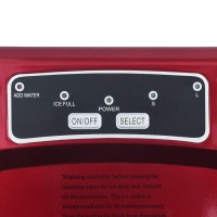 vidaXL Ice Cube Maker Red 0.37 Gallon 33.1 lbs / 24 h