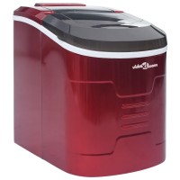 vidaXL Ice Cube Maker Red 0.63 Gallon 33.1 lbs / 24 h