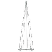 vidaXL Christmas Cone Tree 330 Warm White LEDs Decoration 3x10 ft