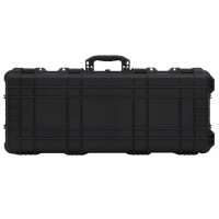 Vidaxl Wheeled Flight Case Black 37.8X16.5X6.3 Pp